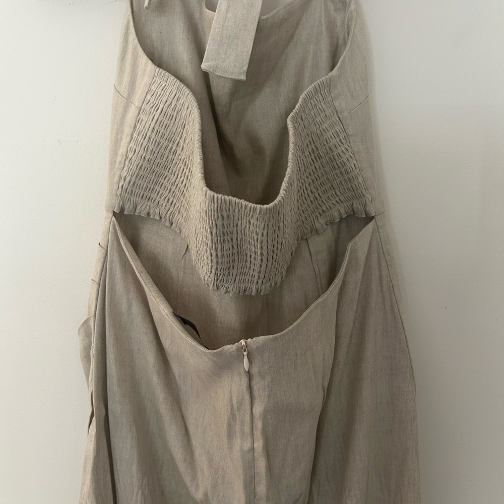 Spring Halter Beige Midi Dress Stitch Fix - Picture 12 of 15